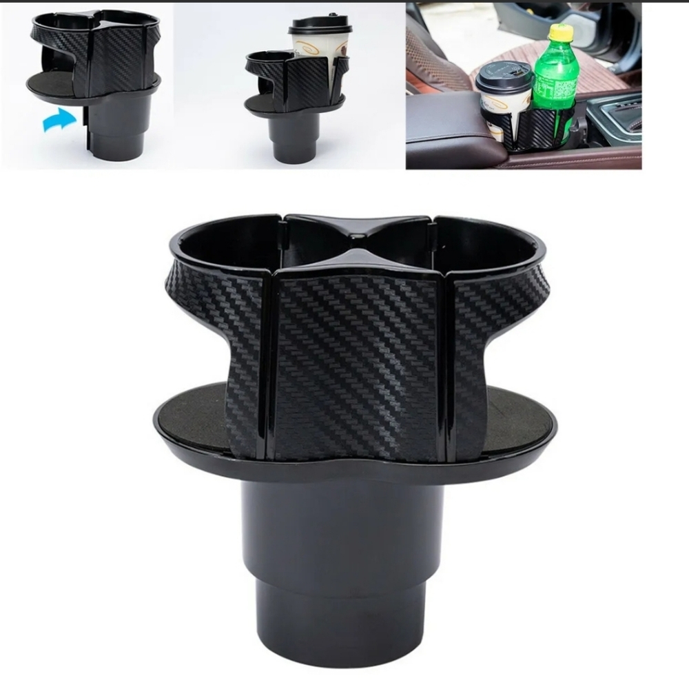 Dual cup holder storage